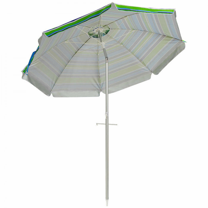 Costway Parasol de plage pour patio de 6,5 pieds, protection solaire, inclinaison, avec sac de transport, turquoise