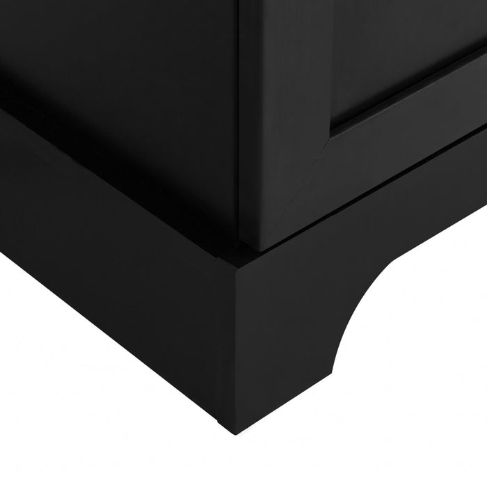 Liam Armoire de rangement multifonction avec portes et etageres reglables, Noir