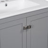 Harper 30 Inch Bathroom Vanity with Ceramic Sink and Smart Storage Cabinet, Grey | Harper Meuble de salle de bain 30 pouces avec vasque en ceramique et armoire de rangement intelligent, Gris