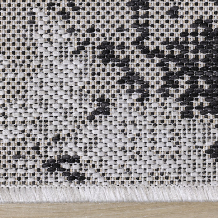 Carpette Jackson à motif damassé vieilli pour l'intérieur et l'extérieur - 7 pi 10 po x 10 pi 6 po