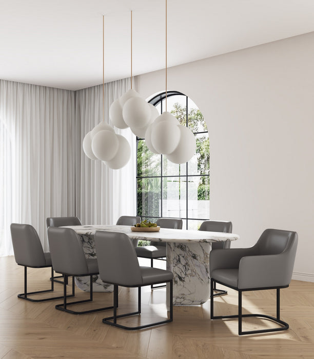 Ensemble de salle a manger moderne Serena 8 pieces en taupe