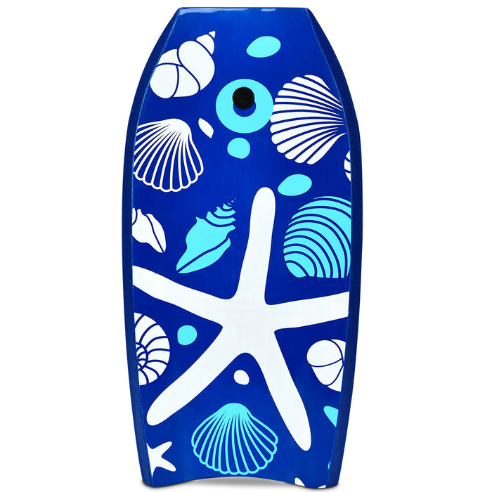 Planche De Bodyboard Surf 41 Pouces (105 X 51 X 6 Cm) Avec Sangle De 90 Cm Et Motif Cocotier + Parasol Pour Debutant Enfant Adulte Xpe+hdpe 1,8kg