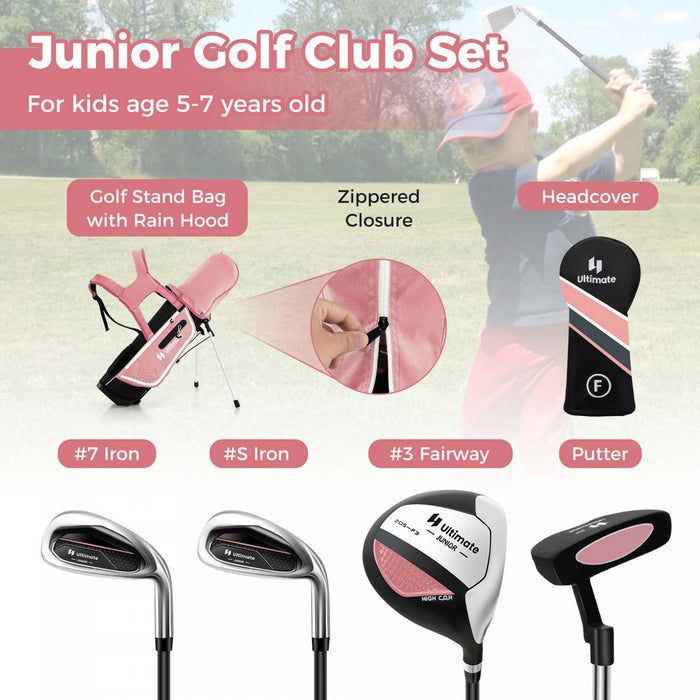 Ultimate Kids Golf Practice Set Junior Complete Golf Club Set Pour Enfants Ages De 5 A 7 Ans