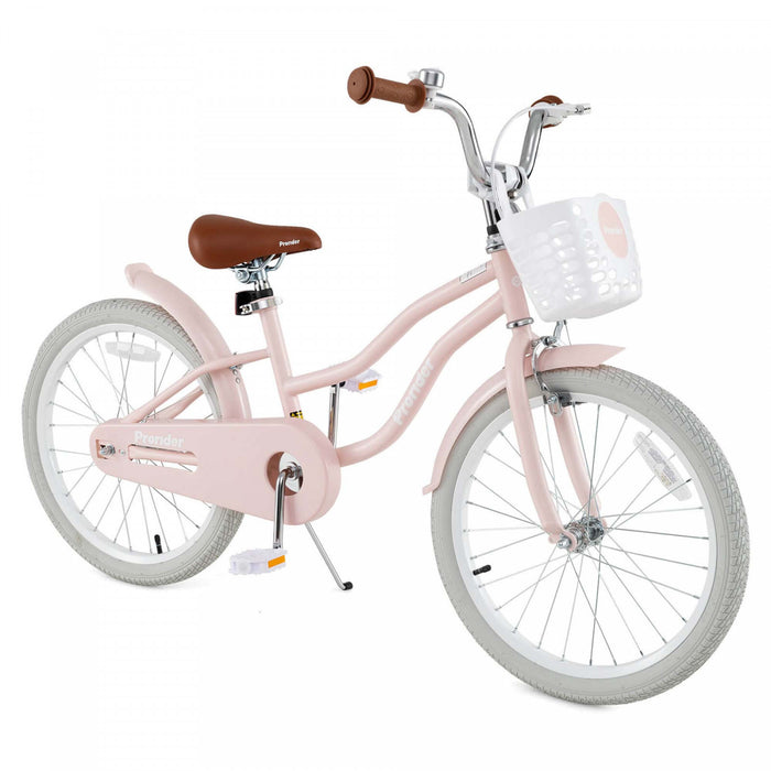 Prorider 20\" Velo Pour Enfants Avec Guidon Reglable En Hauteur Et Frein A Main Du Siege Et Frein De Montagne Rose
