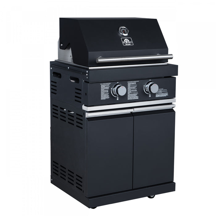 Cuisine d'exterieur All'Aperto avec comptoir noir, 99 600 BTU, module bar et four a pizza – FODKT2568BLK