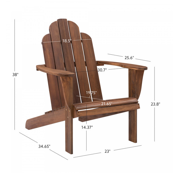 Chaise Adirondack pour la terrasse - brune