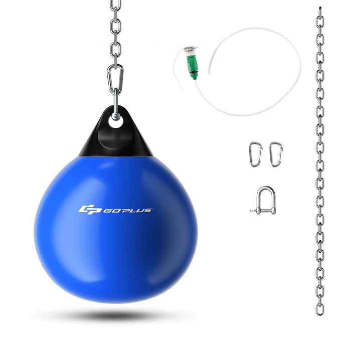 Goplus 18\" 110lbs Eau Lourde Remplie Poinconnage Aqua Entrainement Sac De Boxe A La Maison Gym Crochet Bleu