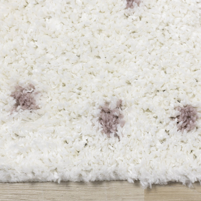 Carpette douce Taylor à motif de pois - 7 pi 10 po x 10 pi 6 po