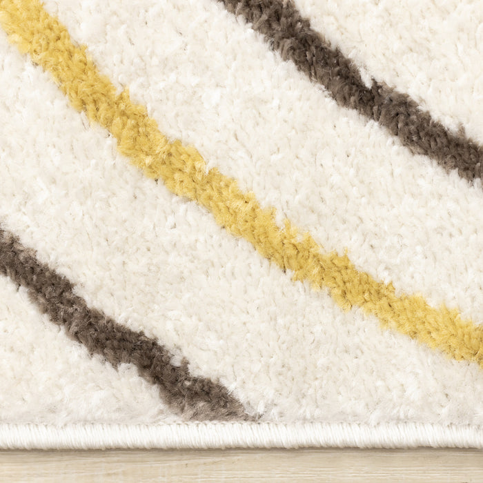 Carpette Marley multicolore à 2 arcs-en-ciel - 5 pi 3 po x 7 pi 7 po
