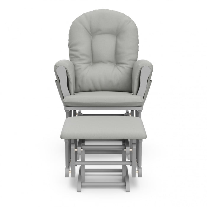 Storkcraft Hoop Fauteuil bercant et pouf - Gris galet avec gris clair