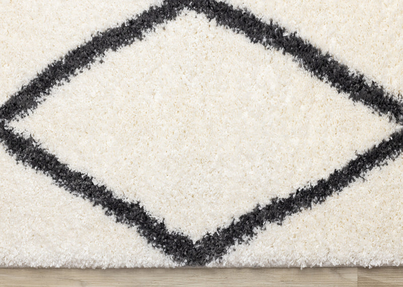 Tapis Fairmont treillis blanc gris, 6'7\" x 9'10\"