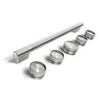  Trousse de poignées KitchenAid pour cuisinière à gaz de style commercial – acier inoxydable – W11774749