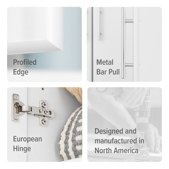 Armoire de rangement Elite de 32 po - blanche