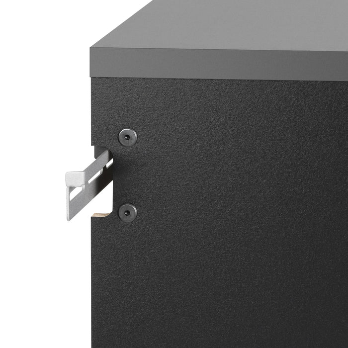 Armoire de plancher HangUps à 3 tiroirs avec rangement - noire