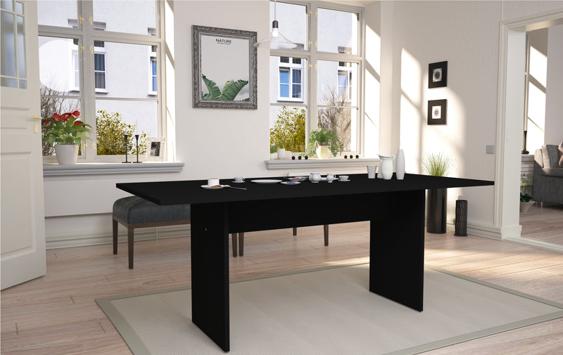Table moderne Nomad de Manhattan Comfort de 67,91 po pour la salle à manger - noire