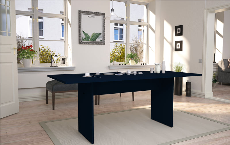 Table moderne Nomad de Manhattan Comfort de 67,91 po pour la salle à manger - bleu minuit Tatiana