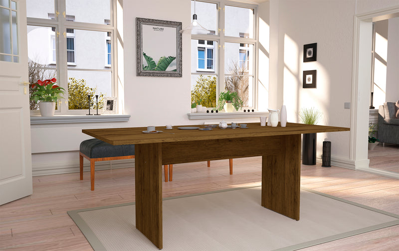 Table champêtre rustique Nomad de Manhattan Comfort de 67,91 po pour la salle à manger - naturelle