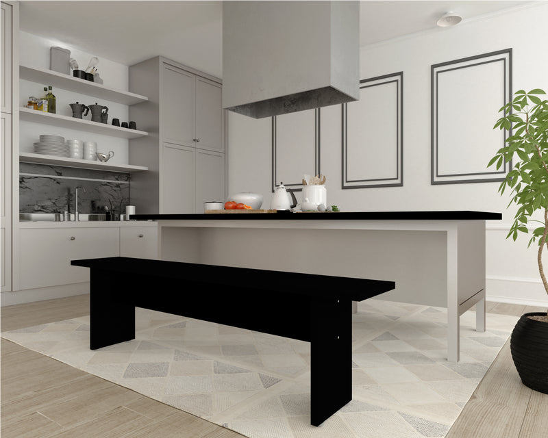Banc moderne Nomad de Manhattan Comfort de 67,91 po pour la salle à manger - noir