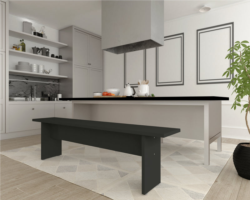 Banc moderne Nomad de Manhattan Comfort de 67,91 po pour la salle à manger - gris