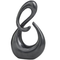 Sculpture nœud de 12 po en métal - noire