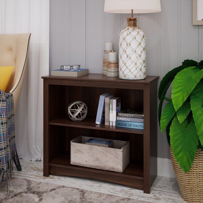 Bibliothèque à 2 tablettes - espresso