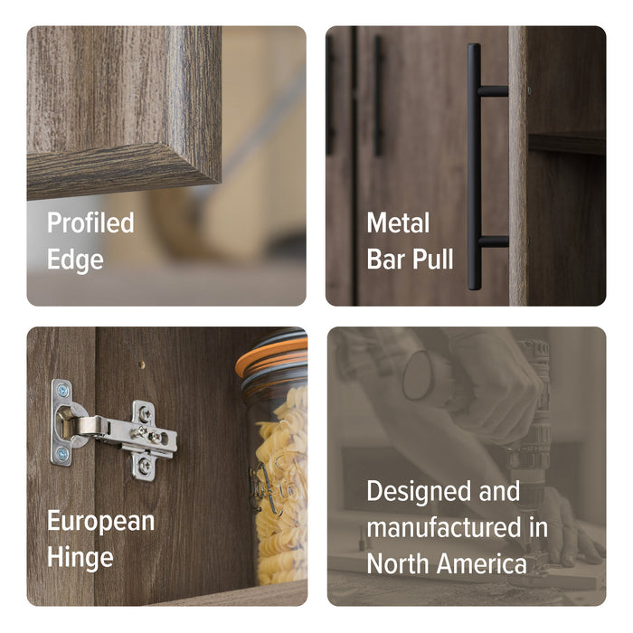 Armoire de rangement Elite de 32 po - gris délavé