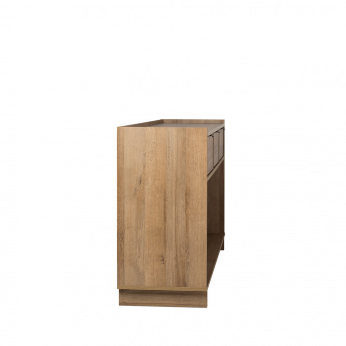 Console Simply Modern de Prepac à 3 tiroirs - chêne naturel