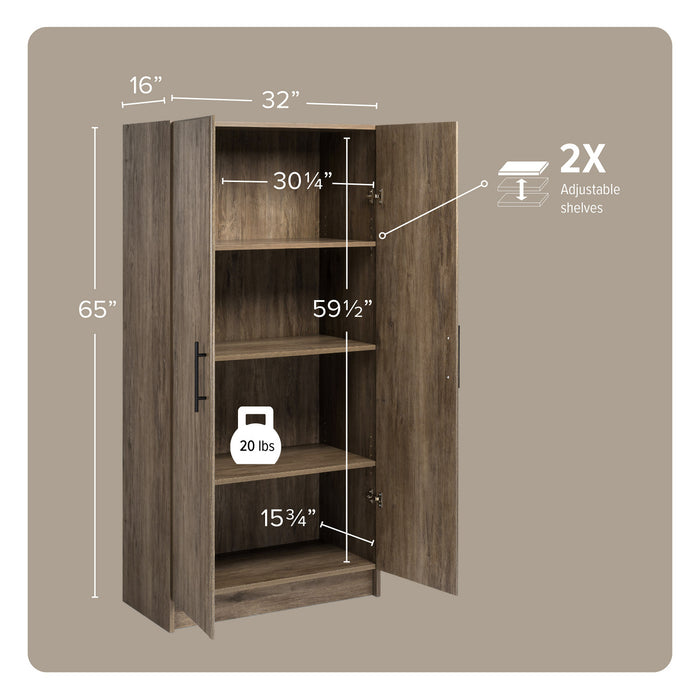 Armoire de rangement Elite de 32 po - gris délavé