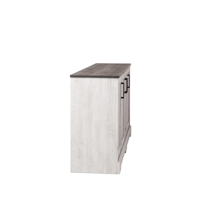 Console Rustic Ridge de Prepac à 4 portes - blanc délavé