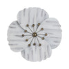 Fleur murale de 18 po en métal - blanche