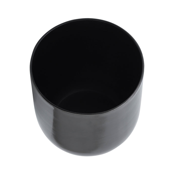 Cache-pot de 20 po/30 po/40 po en métal gris métallisé sur support - ensemble de 3