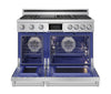 Thor Kitchen 7.6 Cu. Ft. X Series Professional Freestanding Dual Fuel Range – Stainless Steel - XRD48E | Cuisinière hybride professionnelle amovible Thor Kitchen de série X de 7,6 pi3 - acier inoxydable - XRD48E