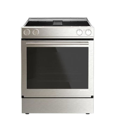 KitchenAid® 6.4 Cu. Ft. Electric Downdraft Slide-In Range - PrintShield™ Stainless Finish - KSEV730TPS  | Cuisinière électrique encastrée KitchenAid de 6,4 pi3 à aspiration descendante - fini en acier inoxydable PrintShieldMC - KSEV730TPS