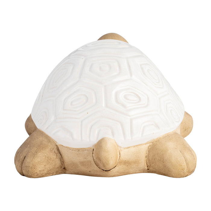 Tortue de 13 po en céramique - blanche