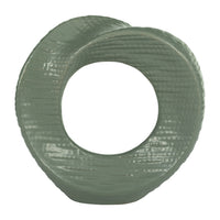 Article décoratif de table rond de 10 po en céramique - vert