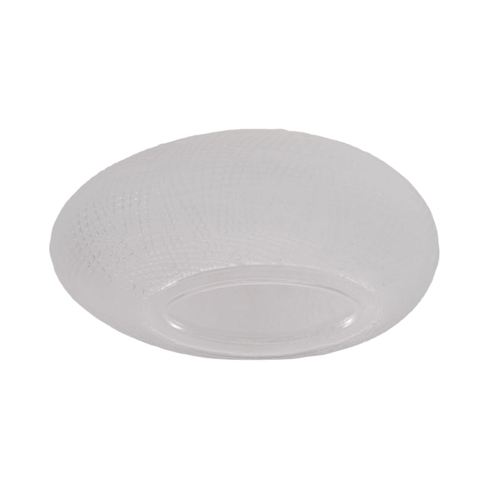 Vase texturé de 8 po en verre - blanc givré