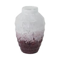 Vase en verre rose tendre de 12 po