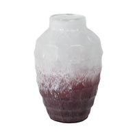 Vase deux couleurs de 12 po en verre - rose tendre