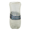 Vase de 14 po en verre avec azurite - bleu et gris