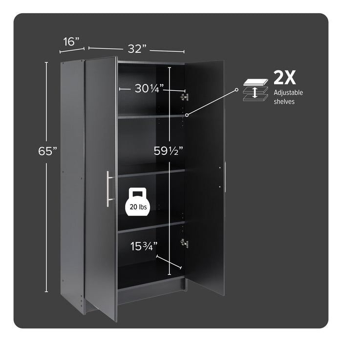 Armoire-penderie Elite de 32 po - noire
