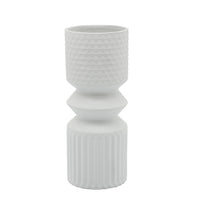 Vase maillet de 10 po en céramique - blanc