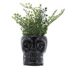 Vase crâne de 5 po en céramique - noir