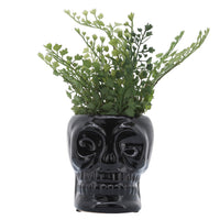Vase crâne de 5 po en céramique - noir