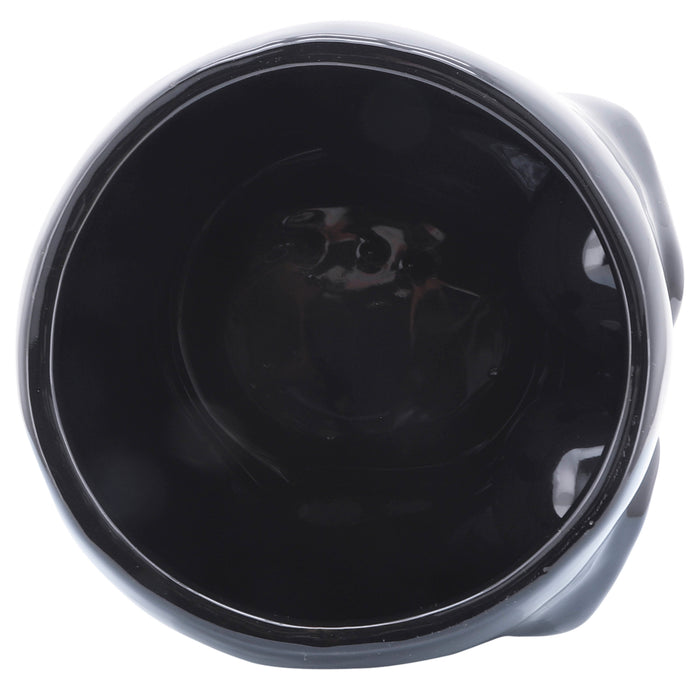 Vase crâne de 5 po en céramique - noir