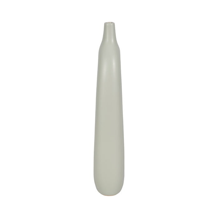Vase de 14 po en céramique avec découpe - vert sauge