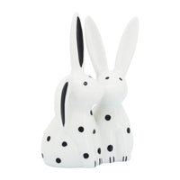 Lapins qui s’embrassent de 7 po en porcelaine