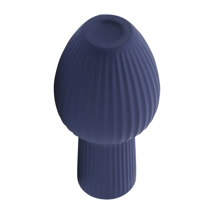 Vase en forme de bouquet de 11 po en céramique - bleu marine