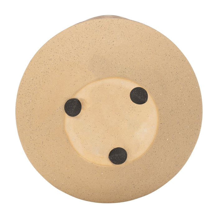 Vase éclectique de 8 po en céramique - crème irlandaise