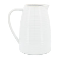 Cruche de 8 po en céramique - blanche