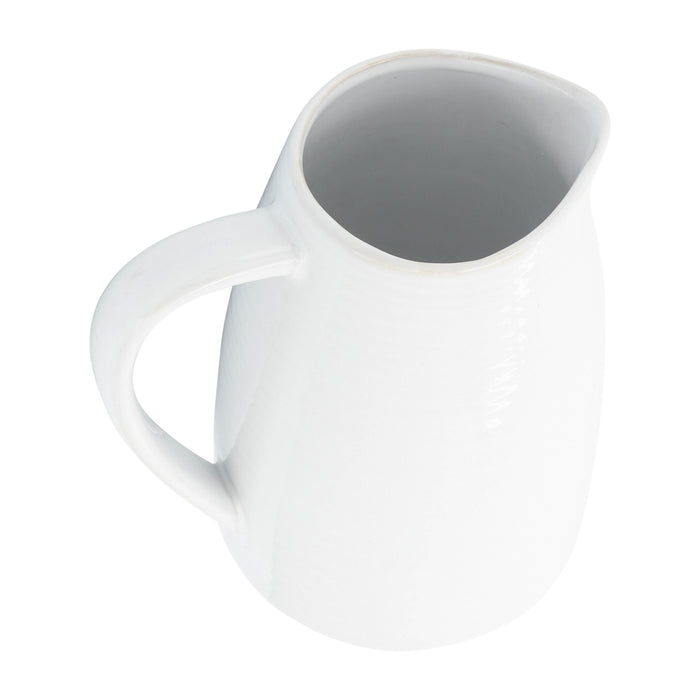 Cruche de 8 po en céramique - blanche